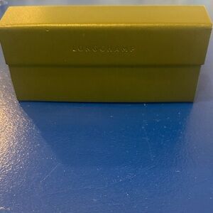 Longchamp Foldable Sunglasses Case Green Semi-Hard Shell Designer Eyewear